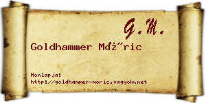 Goldhammer Móric névjegykártya